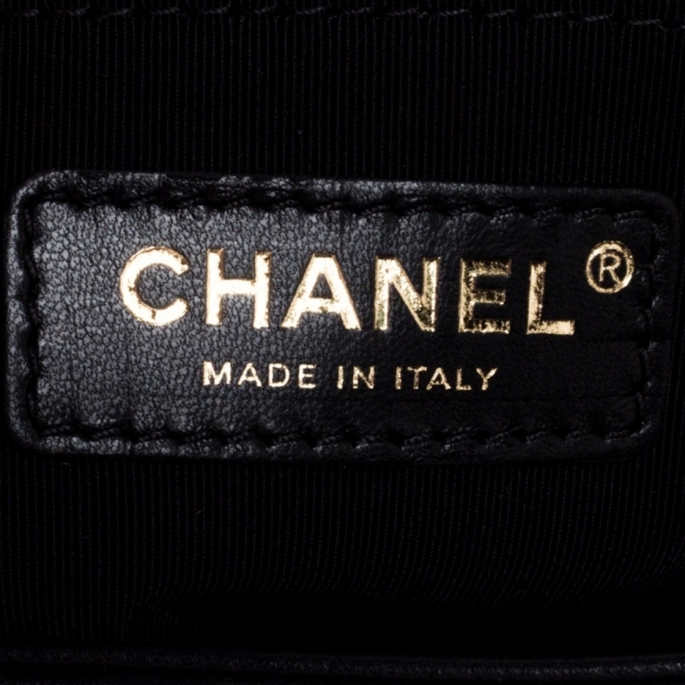 RARE! Authentic! Chanel CC Coco Top Handle Calfskin Quilted Chevron Leather Flap - Picture 9 of 15